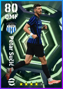 Petar Sucic eFootball 2026 player card — 80 OVR DMF