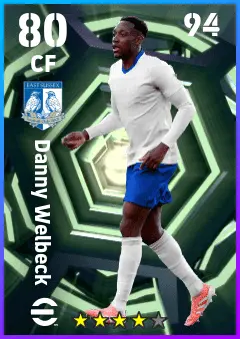 Danny Welbeck eFootball 2026 player card — 80 OVR CF
