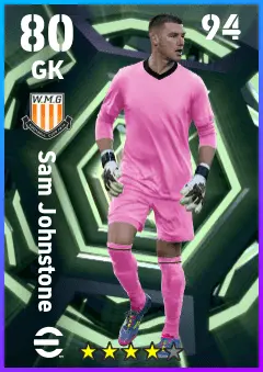Sam Johnstone eFootball 2026 player card — 80 OVR GK