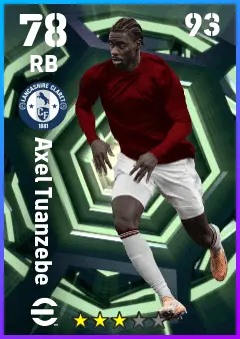 Axel Tuanzebe eFootball 2026 player card — 78 OVR RB