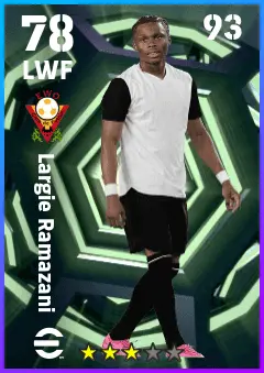 Largie Ramazani eFootball 2026 player card — 78 OVR LWF