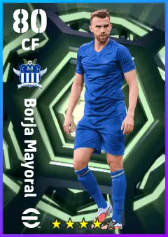 Borja Mayoral eFootball 2026 player card — 80 OVR CF