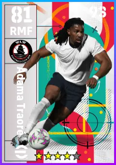 Adama Traore eFootball 2026 player card — 81 OVR RMF