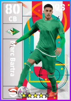 Marc Bartra eFootball 2026 player card — 80 OVR CB
