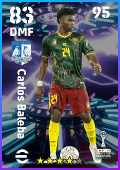 Carlos Baleba eFootball 2026 player card — 83 OVR DMF