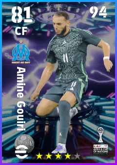 Amine Gouiri eFootball 2026 player card — 81 OVR CF