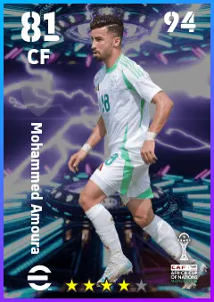 Mohammed Amoura eFootball 2026 player card — 81 OVR CF
