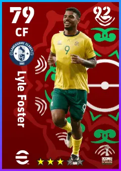 Lyle Foster eFootball 2026 player card — 79 OVR CF
