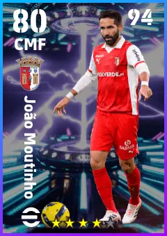 Joao Moutinho eFootball 2026 player card — 80 OVR CMF
