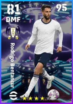 Rodrigo Bentancur eFootball 2026 player card — 81 OVR DMF