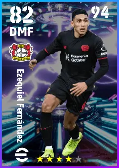 Ezequiel Fernandez eFootball 2026 player card — 82 OVR DMF