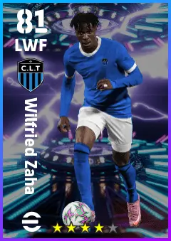 Wilfried Zaha eFootball 2026 player card — 81 OVR LWF