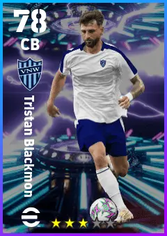 Tristan Blackmon eFootball 2026 player card — 78 OVR CB