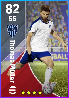 Thomas Muller eFootball 2026 player card — 82 OVR SS