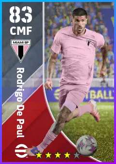Rodrigo De Paul eFootball 2026 player card — 83 OVR CMF