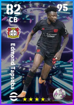 Edmond Tapsoba eFootball 2026 player card — 82 OVR CB
