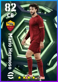 Mario Hermoso eFootball 2026 player card — 82 OVR CB