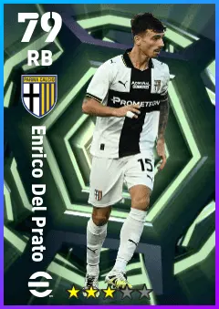 Enrico Del Prato eFootball 2026 player card — 79 OVR RB