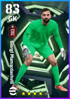Giorgi Mamardashvili eFootball 2026 player card — 83 OVR GK