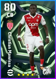 Christian Mawissa eFootball 2026 player card — 80 OVR CB