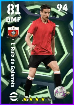 I. Ruiz de Galarreta eFootball 2026 player card — 81 OVR DMF