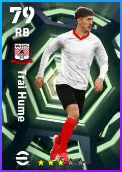 Trai Hume eFootball 2026 player card — 79 OVR RB