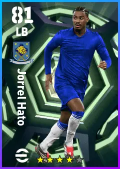 Jorrel Hato eFootball 2026 player card — 81 OVR LB