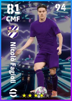 Nicolo Fagioli eFootball 2026 player card — 81 OVR CMF