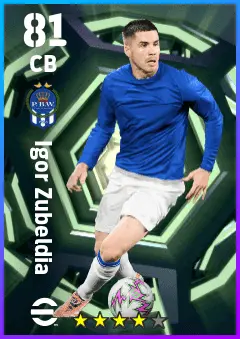 Igor Zubeldia eFootball 2026 player card — 81 OVR CB