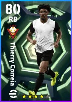 Thierry Correia eFootball 2026 player card — 80 OVR RB