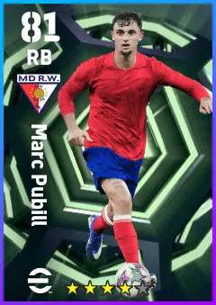 Marc Pubill eFootball 2026 player card — 81 OVR RB