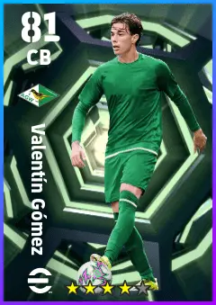 Valentin Gomez eFootball 2026 player card — 81 OVR CB