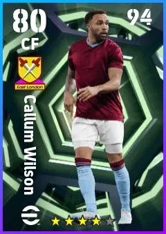 Callum Wilson eFootball 2026 player card — 80 OVR CF