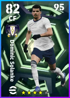 Dominic Solanke eFootball 2026 player card — 82 OVR CF