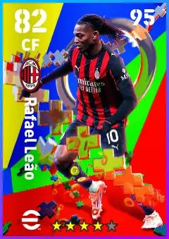 Rafael Leao eFootball 2026 player card — 82 OVR CF