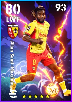 Allan Saint-Maximin eFootball 2026 player card — 80 OVR LWF