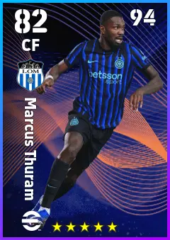 Marcus Thuram eFootball 2026 player card — 82 OVR CF