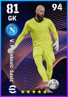 V. Milinkovic-Savic eFootball 2026 player card — 81 OVR GK