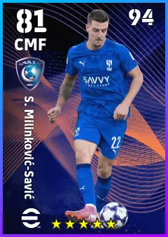 S. Milinkovic-Savic eFootball 2026 player card — 81 OVR CMF