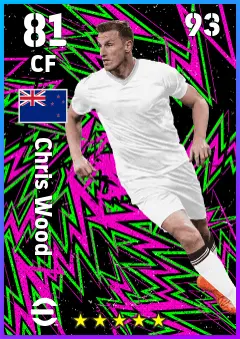 Chris Wood eFootball 2026 player card — 81 OVR CF