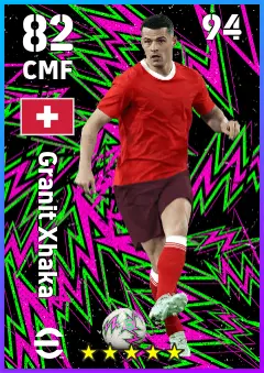 Granit Xhaka eFootball 2026 player card — 82 OVR CMF