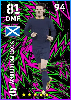 Scott McTominay eFootball 2026 player card — 81 OVR DMF