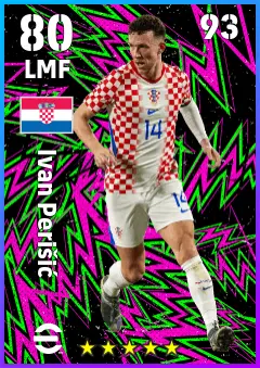 Ivan Perisic eFootball 2026 player card — 80 OVR LMF