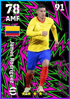 James Rodriguez eFootball 2026 player card — 78 OVR AMF