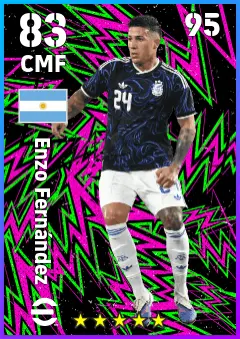 Enzo Fernandez eFootball 2026 player card — 83 OVR CMF