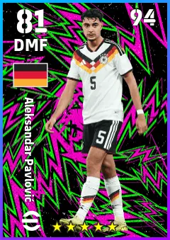Aleksandar Pavlovic eFootball 2026 player card — 81 OVR DMF