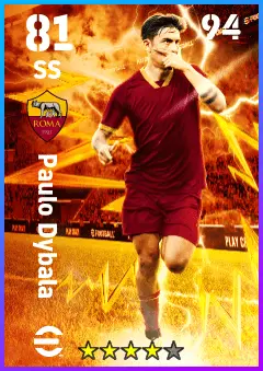 Paulo Dybala eFootball 2026 player card — 81 OVR SS
