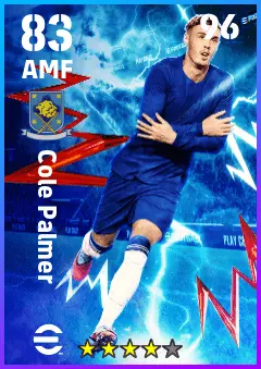 Cole Palmer eFootball 2026 player card — 83 OVR AMF