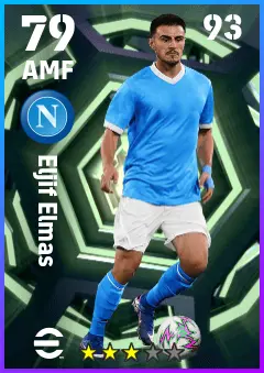 Eljif Elmas eFootball 2026 player card — 79 OVR AMF