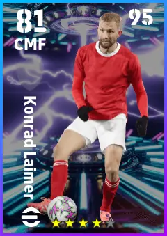 Konrad Laimer eFootball 2026 player card — 81 OVR CMF